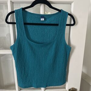 Old Navy Women’s Large Square-Neck Textured Tank Top